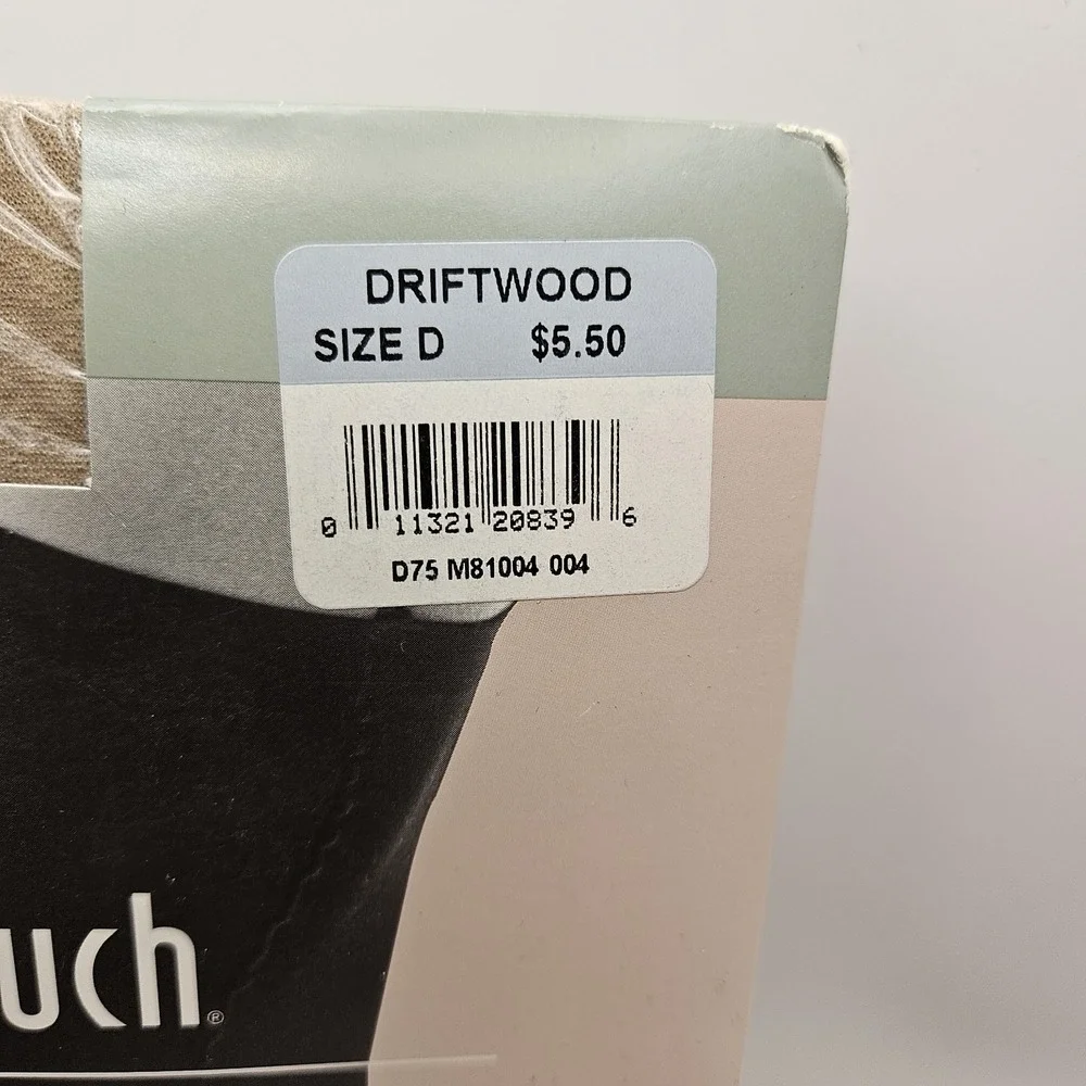 Nice Touch Light Leg Toning Control Top Sandalfoot Pantyhose Driftwood Size D